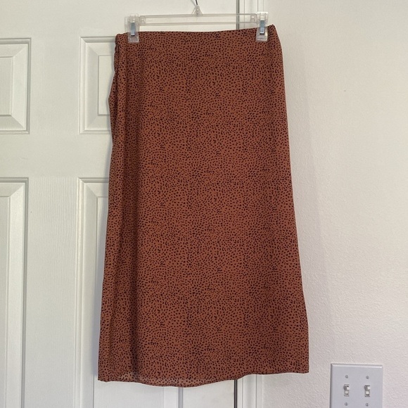 Nine West brown and black animal print midi skirt. - Picture 3 of 13